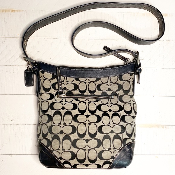 Coach Handbags - Coach Signature Logo Crossbody Satchel